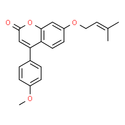 4-(4-methoxyphenyl)-7-(3-methylbut-2-enoxy)chromen-2-one picture