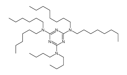 N,N-dibutyl-N',N'-dihexyl-N'',N''-dioctyl-1,3,5-triazine-2,4,6-triamine结构式