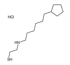 2-(6-cyclopentylhexylamino)ethanethiol,hydrochloride结构式