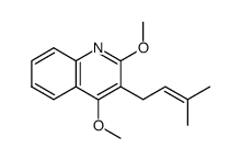 2,4-dimethoxy-3-(3-methylbut-2-enyl)quinoline结构式