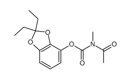 2,2-diethyl-1,3-benzodioxol-4-yl N-acetyl-N-methylcarbamate结构式