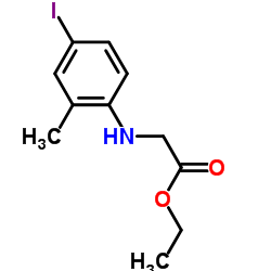 Ethyl N-(4-iodo-2-methylphenyl)glycinate结构式