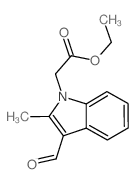 ethyl 2-(3-formyl-2-methylindol-1-yl)acetate Structure