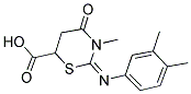 2-(3,4-DIMETHYL-PHENYLIMINO)-3-METHYL-4-OXO-[1,3]THIAZINANE-6-CARBOXYLIC ACID结构式