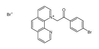 1-(4-bromophenyl)-2-(1,10-phenanthrolin-1-ium-1-yl)ethanone,bromide Structure