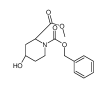 1-O-benzyl 2-O-methyl (2R,4S)-4-hydroxypiperidine-1,2-dicarboxylate结构式