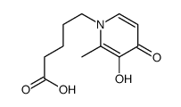 5-(3-hydroxy-2-methyl-4-oxopyridin-1-yl)pentanoic acid结构式