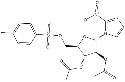 1-(2,3-DIACETYL-5-TOSYL-Α-D-ARABINOFURANOSYL)-2-NITROIMIDAZOLE PRECURSOR FOR [18F]FAZA结构式