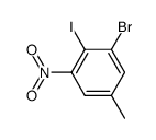 1-bromo-2-iodo-5-methyl-3-nitrobenzene结构式