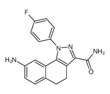 8-amino-1-(4-fluorophenyl)-4,5-dihydro-1H-benzo[g]indazole-3-carboxamide Structure