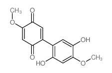 2,5-Cyclohexadiene-1,4-dione,2-(2,5-dihydroxy-4-methoxyphenyl)-5-methoxy-结构式