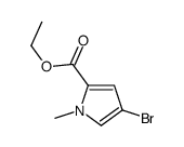 Ethyl 4-bromo-1-methyl-1H-pyrrole-2-carboxylate结构式