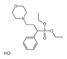 Diethyl [3-(4-morpholinyl)-1-phenylpropyl]phosphonate hydrochlori de (1:1) Structure
