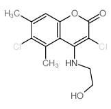 2H-1-Benzopyran-2-one,3,6-dichloro-4-[(2-hydroxyethyl)amino]-5,7-dimethyl- picture