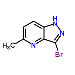 3-溴-5-甲基-1H-吡唑并[4,3-b]吡啶结构式