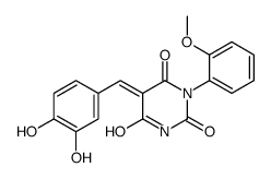 (5E)-5-[(3,4-dihydroxyphenyl)methylidene]-1-(2-methoxyphenyl)-1,3-diazinane-2,4,6-trione结构式