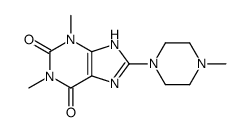 N(sup 1)-(8-Teofillina)-N(sup 4)-metilpiperazina [Italian]结构式