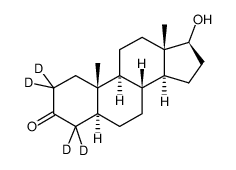 5alpha-androstan-17beta-ol-3-one-2,2,4,4-d4结构式