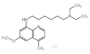 1,6-Hexanediamine,N1,N1-diethyl-N6-(6-methoxy-4-methyl-8-quinolinyl)-, hydrochloride (1:2) structure