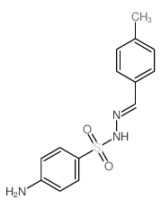 Benzenesulfonic acid,4-amino-, 2-[(4-methylphenyl)methylene]hydrazide Structure