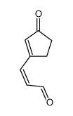 (Z)-3-oxo-1-cyclopentene-1-acrylaldehyde结构式