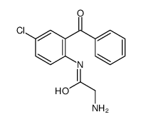 2-amino-N-(2-benzoyl-4-chlorophenyl)acetamide结构式
