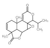 2H,4H,9H-Furo[2',3',4':4,5]oxireno[2,3]naphtho[2,- 1-c]pyran-4,9-dione,5b,6,8a,8b,10a,10bhexahydro- 5b,8a-dimethyl-2-(1-methylethyl)- ,(1aR,2R,5bS,8aS,8bR,10aS,10bR)- structure