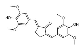 2,5-bis[(4-hydroxy-3,5-dimethoxyphenyl)methylidene]cyclopentan-1-one结构式