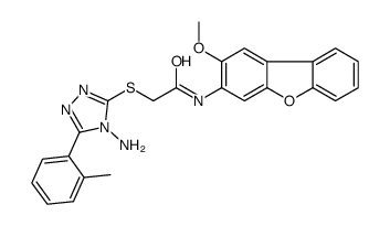 Acetamide, 2-[[4-amino-5-(2-methylphenyl)-4H-1,2,4-triazol-3-yl]thio]-N-(2-methoxy-3-dibenzofuranyl)- (9CI) structure