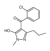 1-Methyl-3-n-propyl-4-(2-chlorobenzoyl)-5-hydroxypyrazole Structure