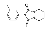 2-(3-methylphenyl)-3-sulfanylidene-5,6,7,8-tetrahydro-[1,2,4]triazolo[1,2-a]pyridazin-1-one结构式