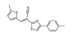 (Z)-2-[4-(4-methylphenyl)-1,3-thiazol-2-yl]-3-(5-methylthiophen-2-yl)prop-2-enenitrile结构式