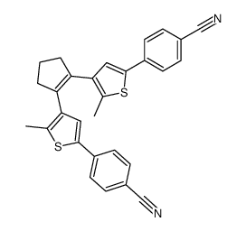 1,2-bis[5'-(4''-cyanophenyl)-2'-methylthien-3'-yl]cyclopentene结构式