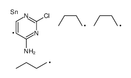 2-chloro-5-tributylstannylpyrimidin-4-amine结构式