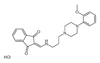 2-[[3-[4-(2-methoxyphenyl)piperazin-1-yl]propylamino]methylidene]indene-1,3-dione,hydrochloride Structure