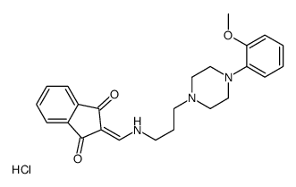 2-[[3-[4-(2-methoxyphenyl)piperazin-1-yl]propylamino]methylidene]indene-1,3-dione,hydrochloride结构式