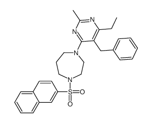 1-(5-benzyl-6-ethyl-2-methylpyrimidin-4-yl)-4-naphthalen-2-ylsulfonyl-1,4-diazepane结构式
