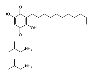 2,5-dihydroxy-3-undecylcyclohexa-2,5-diene-1,4-dione,2-methylpropan-1-amine结构式