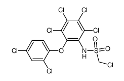 3,4,5,6,2',4'-Hexachlor-2-chlormezylamidodiphenylaether结构式