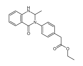 [4-(2-methyl-4-oxo-1,4-dihydro-2H-quinazolin-3-yl)-phenyl]-acetic acid ethyl ester结构式