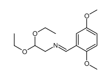 N-(2,2-diethoxyethyl)-1-(2,5-dimethoxyphenyl)methanimine Structure