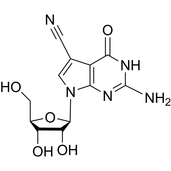 7-cyano-7-deazaguanosine structure