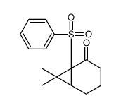 6-(benzenesulfonyl)-7,7-dimethylbicyclo[4.1.0]heptan-5-one结构式