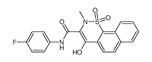 N-(4-Fluorophenyl)-4-hydroxy-2-methyl-2H-naphtho[2,1-e]-1,2-thiazine-3-carboxamide-1,1-dioxide Structure