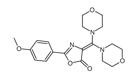 4-(dimorpholin-4-ylmethylidene)-2-(4-methoxyphenyl)-1,3-oxazol-5-one结构式