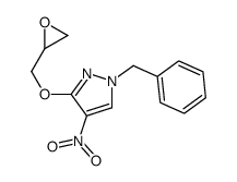 1-benzyl-4-nitro-3-(oxiran-2-ylmethoxy)pyrazole Structure