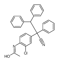 N-[2-chloro-4-(1-cyano-1,2,2-triphenylethyl)phenyl]acetamide Structure