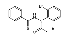 thiobenzoic acid N'-acetyl-N'-(2,6-dibromo-phenyl)-hydrazide Structure