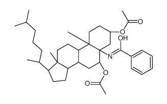 [(3S,5R,6R,8S,9S,10R,13R,14S,17R)-6-acetyloxy-5-benzamido-10,13-dimethyl-17-[(2R)-6-methylheptan-2-yl]-1,2,3,4,6,7,8,9,11,12,14,15,16,17-tetradecahydrocyclopenta[a]phenanthren-3-yl] acetate Structure