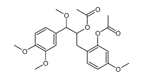 Acetic acid 1-[[2-(acetyloxy)-4-methoxyphenyl]methyl]-2-methoxy-2-(3,4-dimethoxyphenyl)ethyl ester结构式
